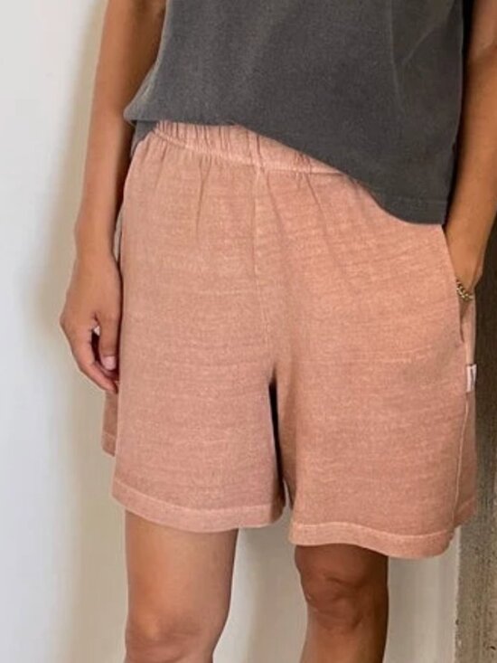 Le Bonne Shoppe Pants - Le Bonne Shoppe Dusty Pink Basketball Shorts